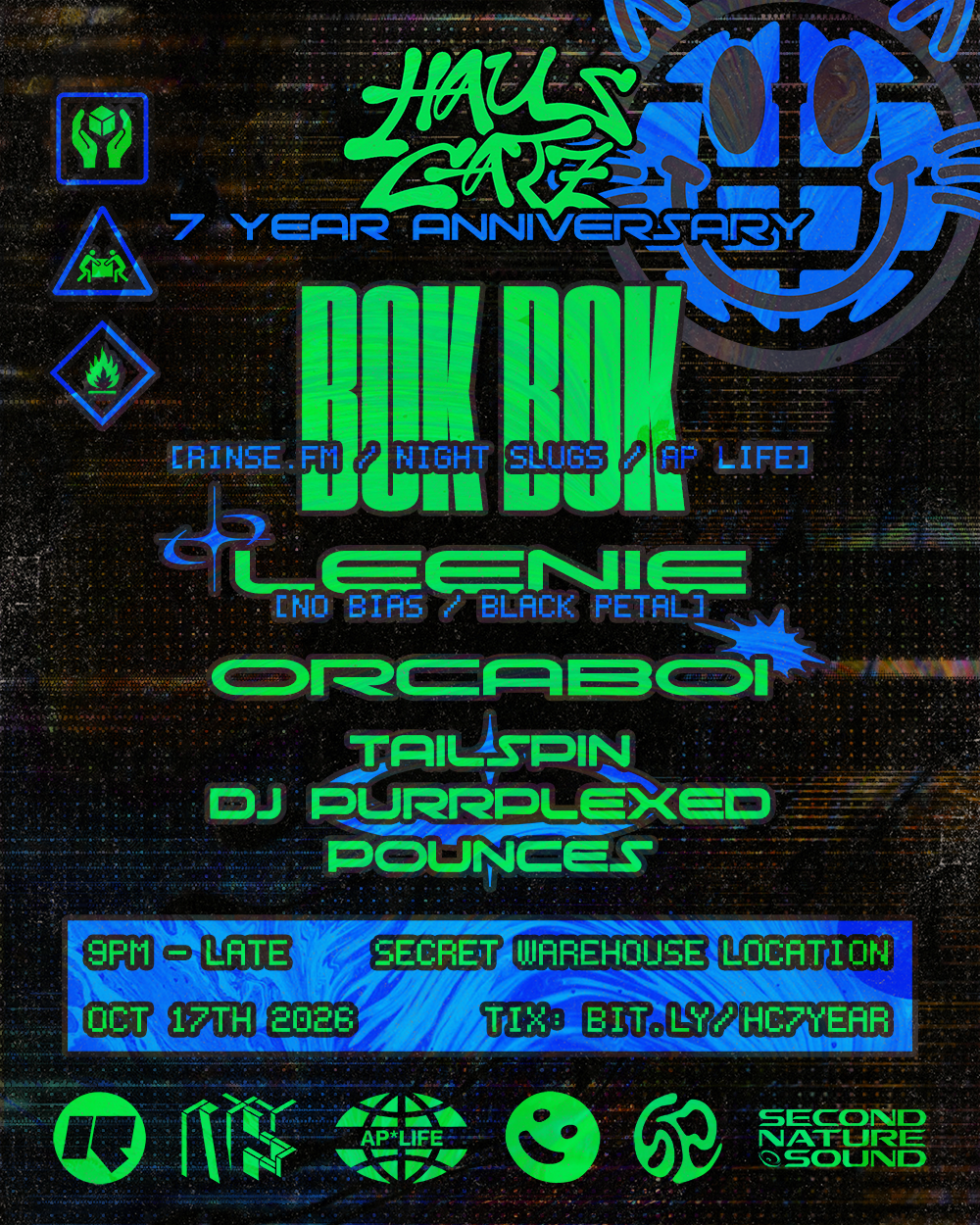 Haus Catz 7 Year Anniversary feat. Bok Bok [UK] + Leenie