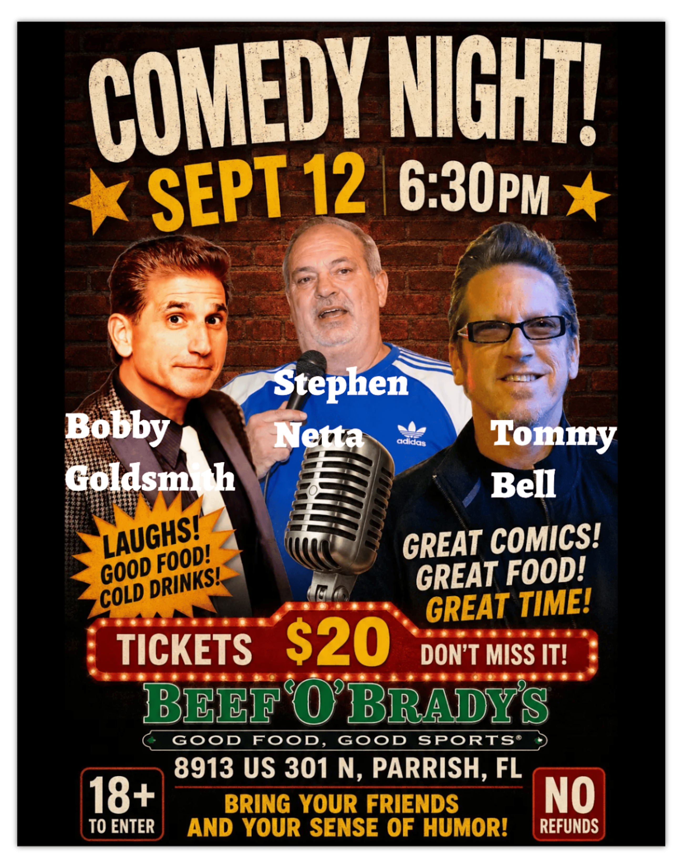 Beefs Comedy Night