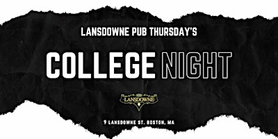 College Night @ Lansdowne Pub
