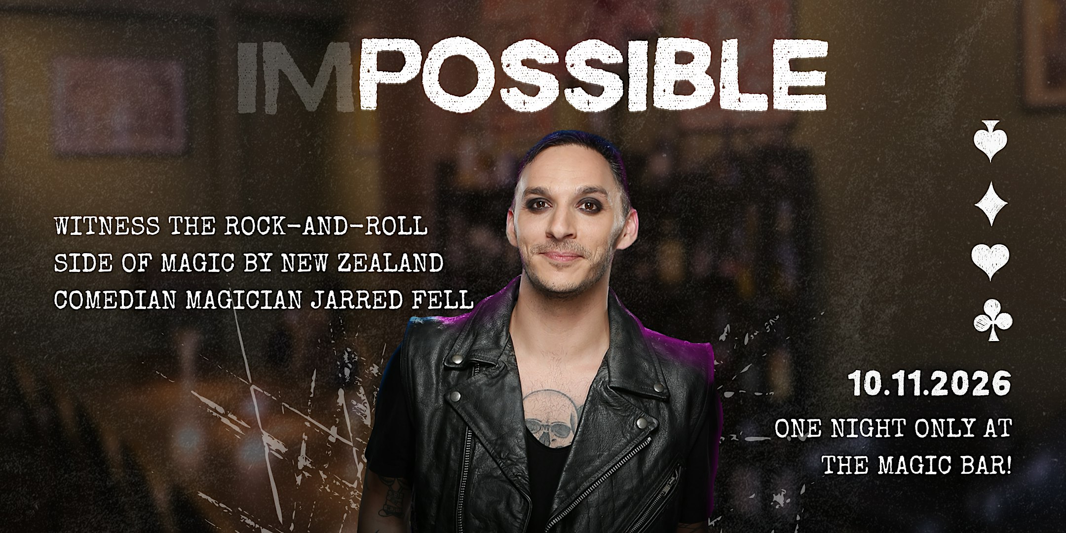 The Magic Bar Show - POSSIBLE by Comedian Magician Jarred Fell (1 Night!)