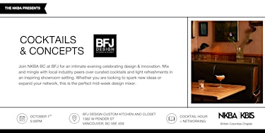 NKBA BC Presents: Cocktails & Concepts with BFJ