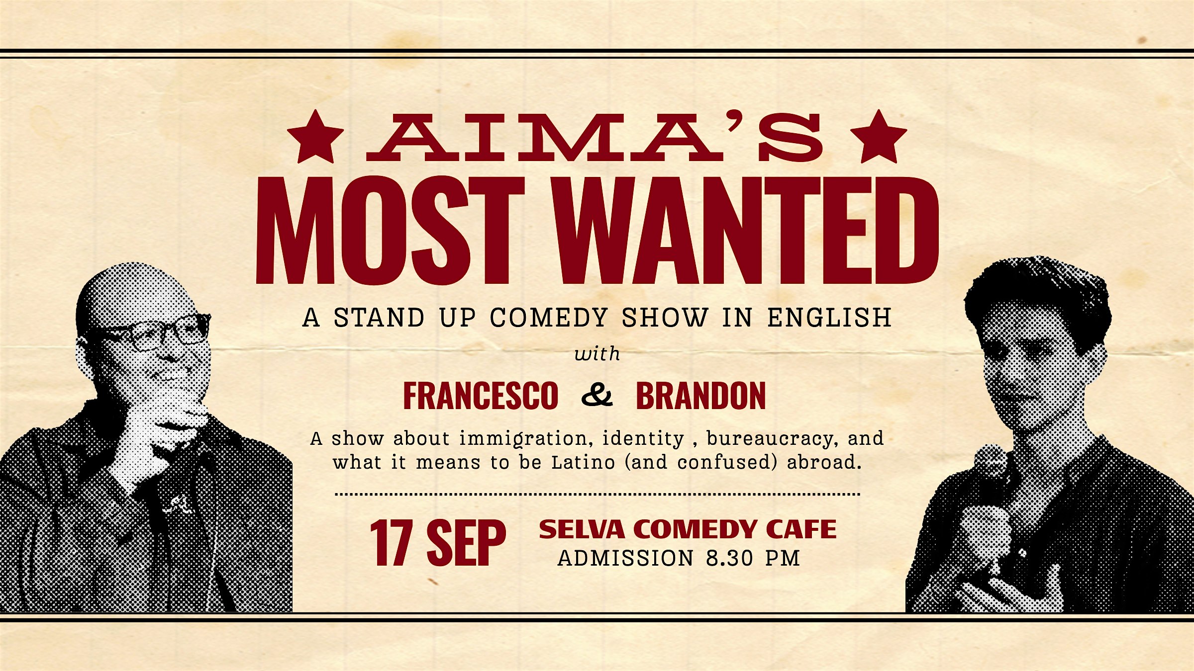 AIMA'S MOST WANTED: An English Stand-Up Comedy Show
