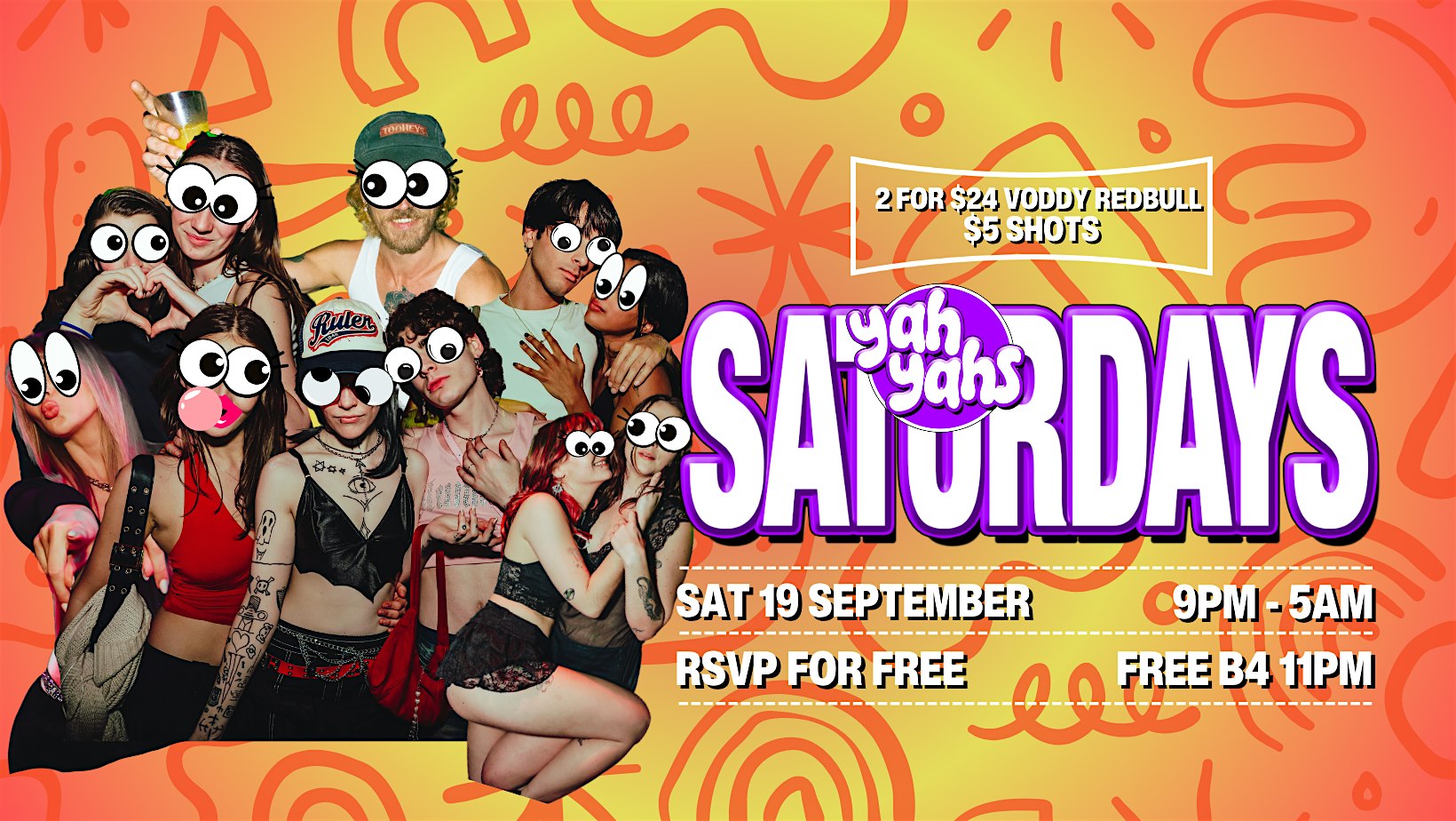 SATURDAY NIGHT PARTY AT YAH'S till 5AM SEPTEMBER 19