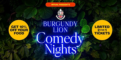 Burgundy Lion Comedy Nights | Montreal Stand-Up Comedy Show (Weekly Live)