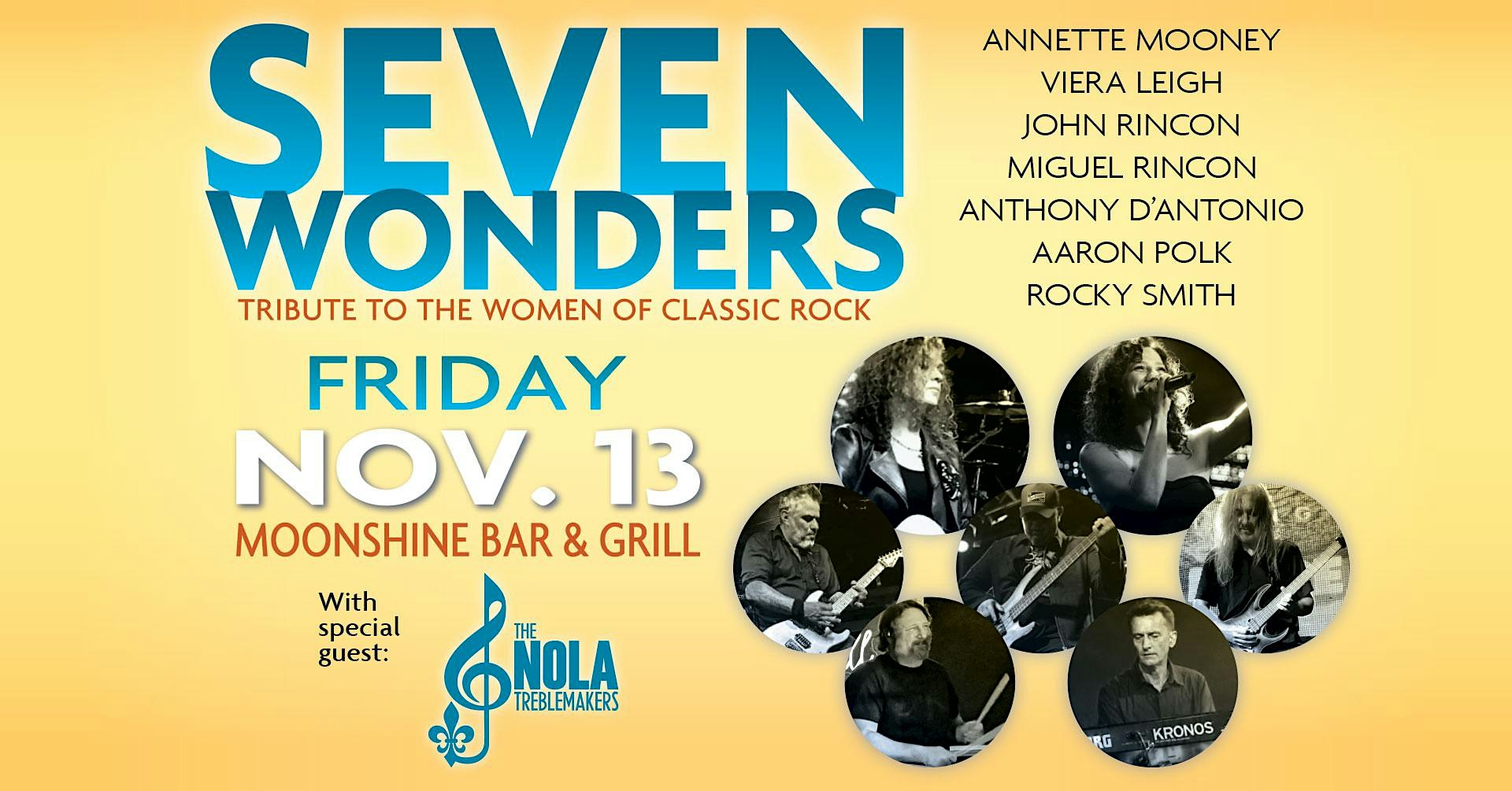 Seven Wonders live at Moonshine Bar & Grill!!