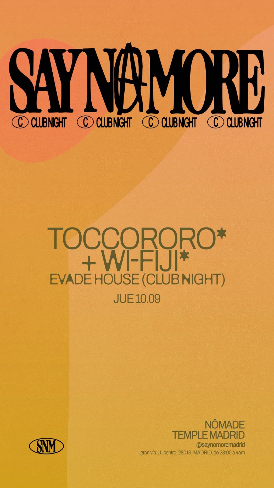Evade House Club Night