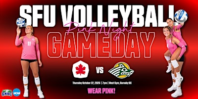 SFU Volleyball vs. University of Alaska Anchorage - Pink Night!