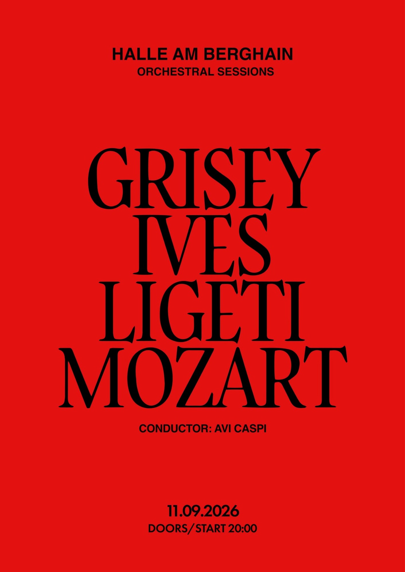 Orchestral Sessions: Werke für Orchester von Grisey, Ives, Ligeti, Mozart, Caspi