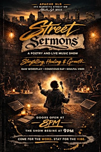 Street Sermons: Poetry & Hip Hop Live Music Open Mic Show