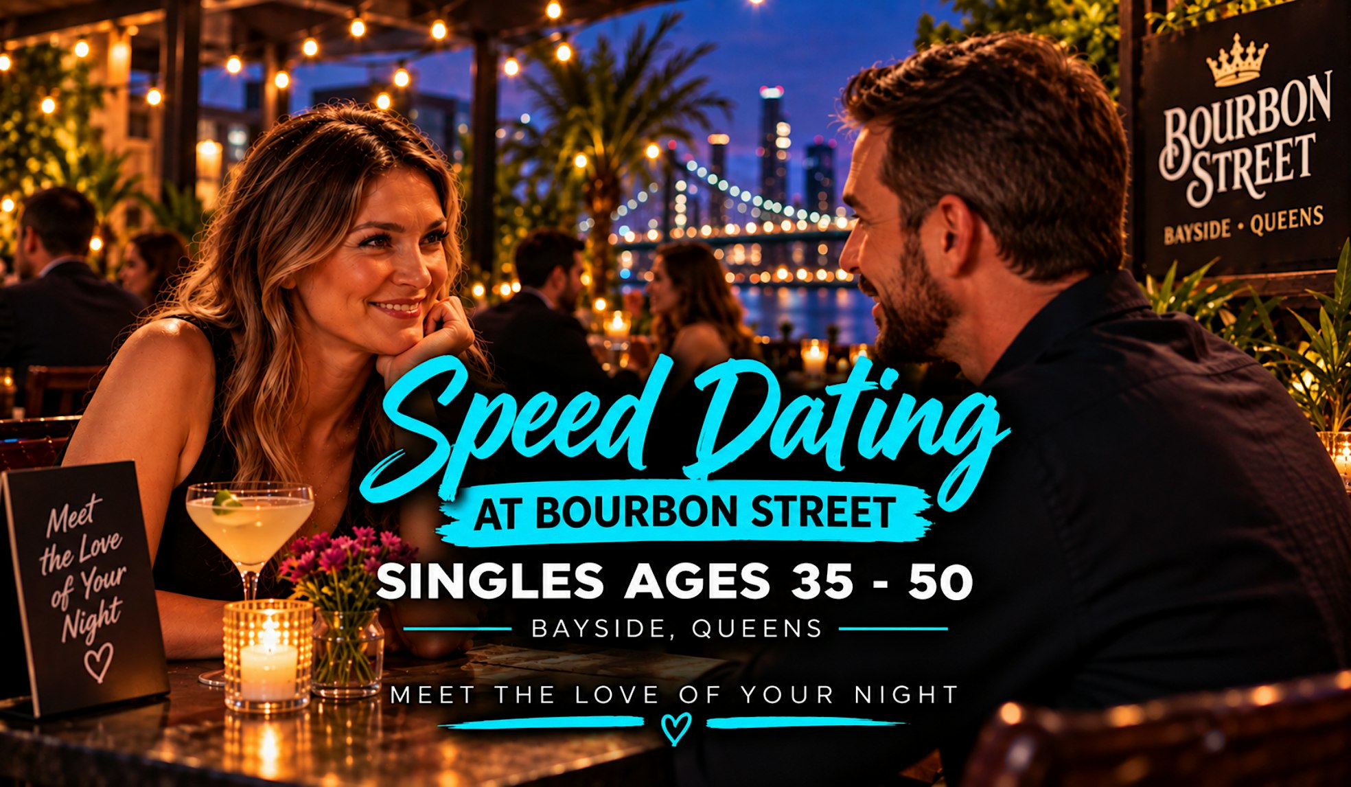NYC Rooftop Speed Dating for Singles 35–50 | Bayside Queens
