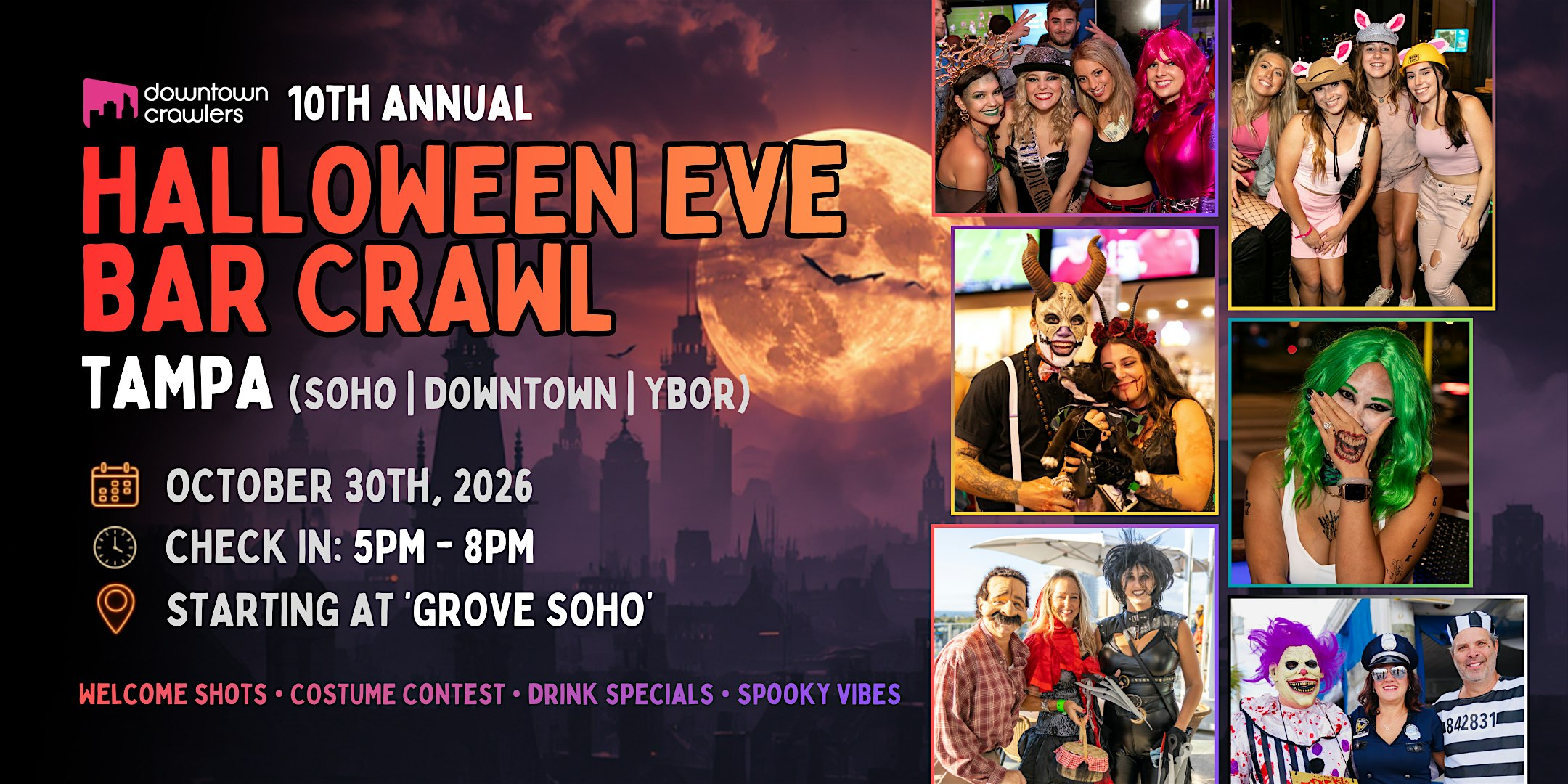 Halloween Eve Bar Crawl 10/30 - SOUTH TAMPA