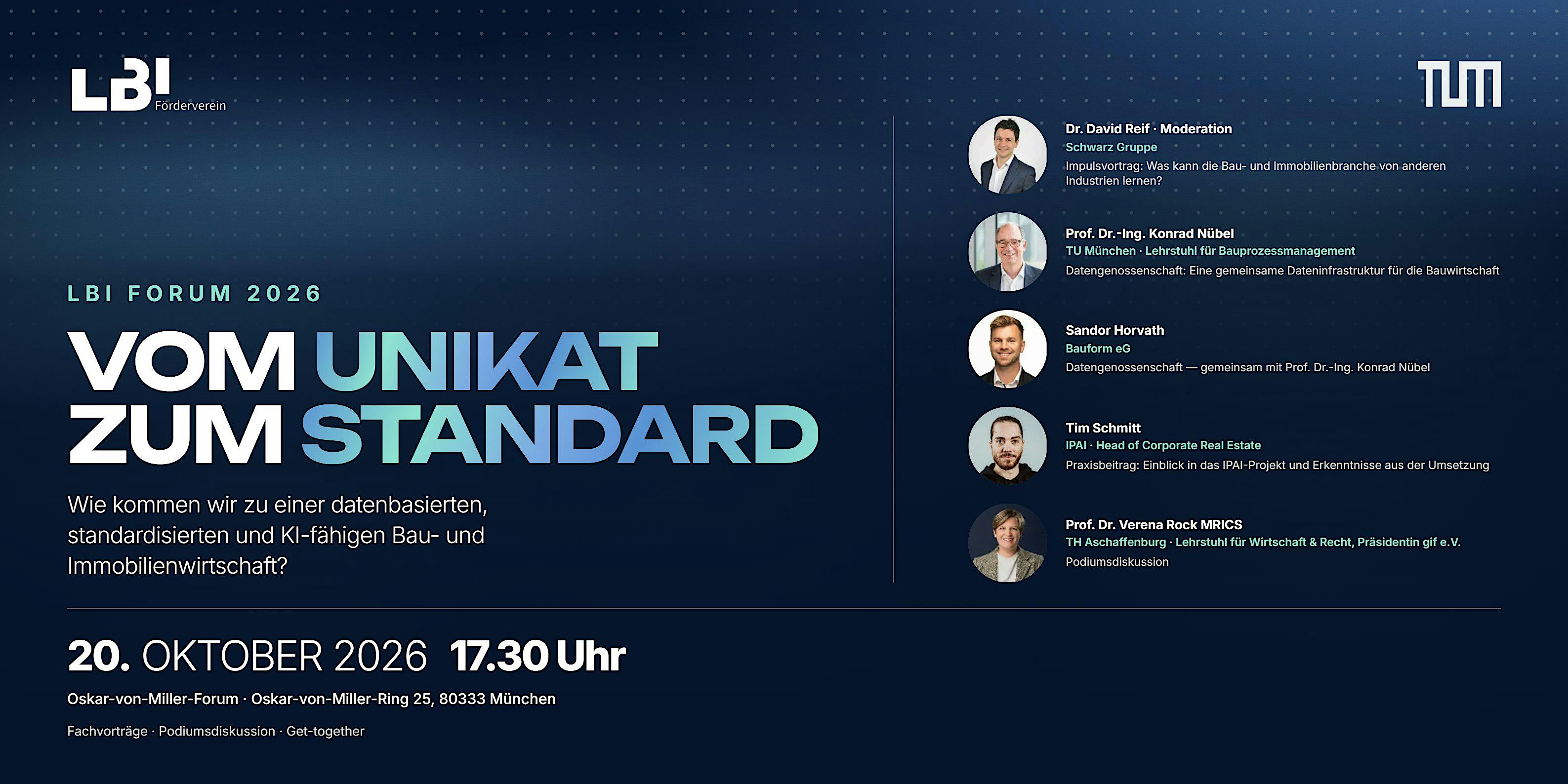 1. LBI Forum 2026: Vom Unikat zum Standard