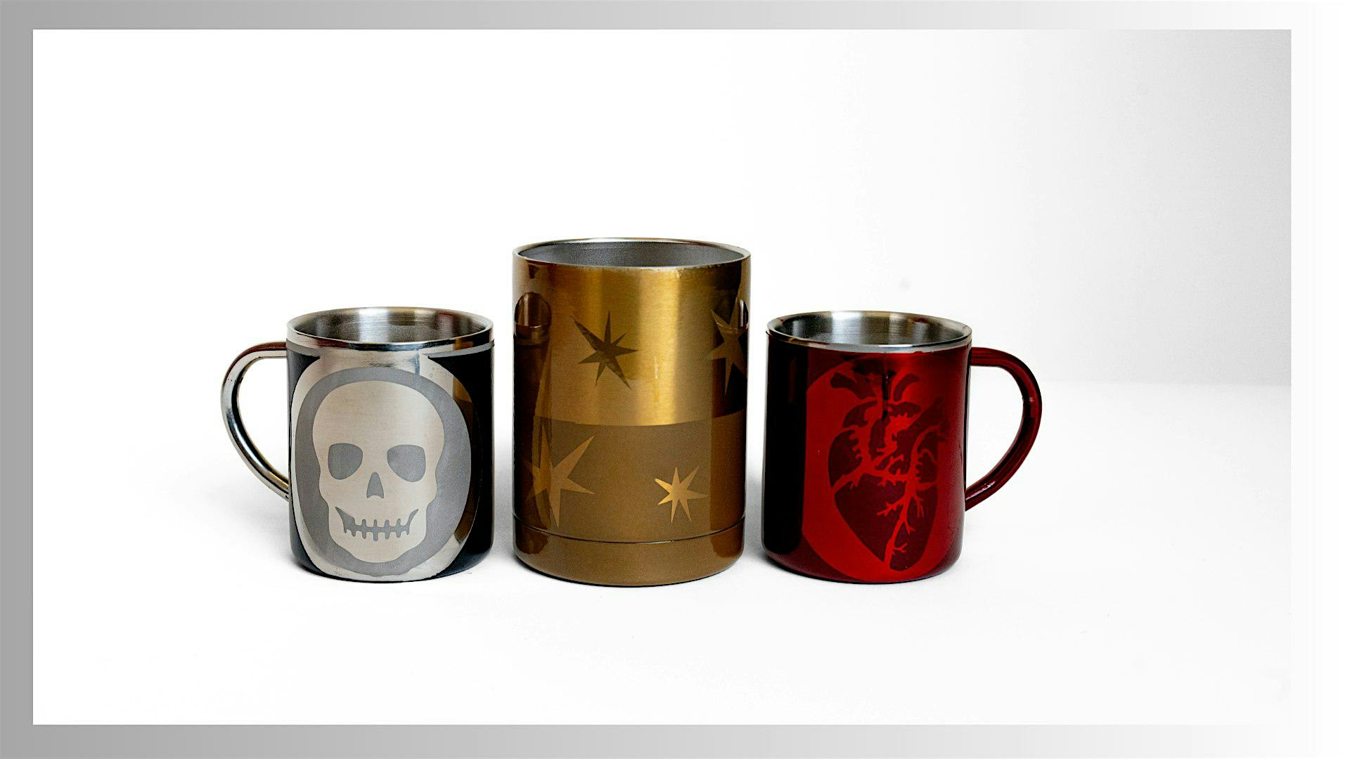 Creative Sandblasting and Powder Coating: Stainless Steel Mug