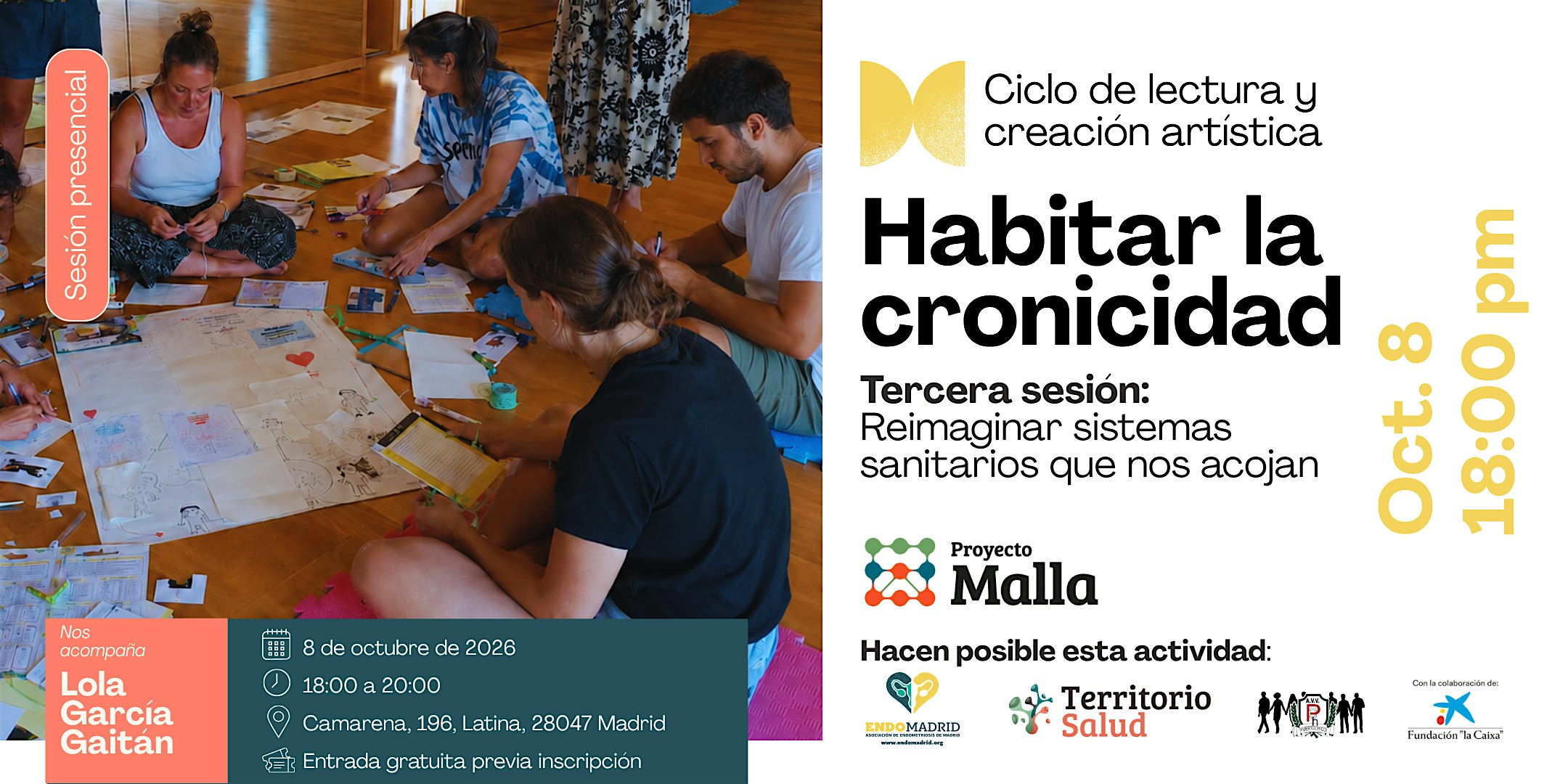 Ciclo de lectura y creación artística: Habitar la cronicidad. Sesión 3