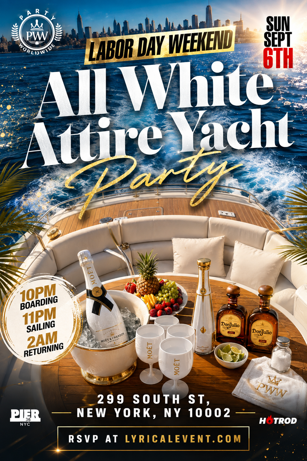 All White Attire Yacht Party