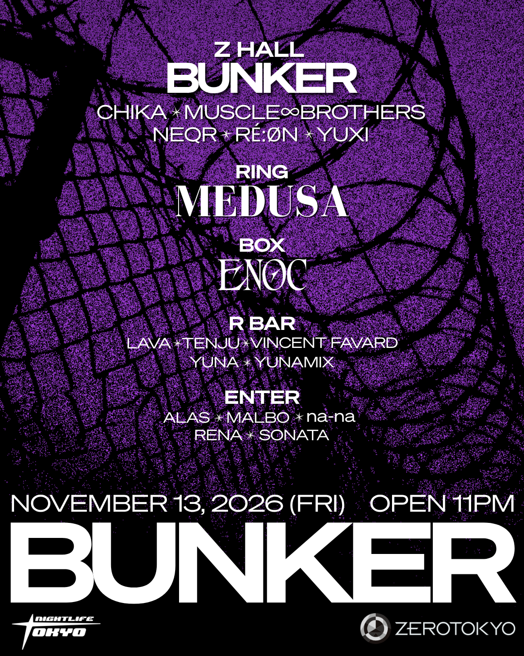 BUNKER WITH MEDUSA AND ENOC - TECHNO / HARD TECHNO / MORE