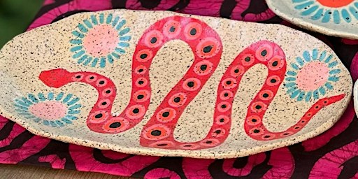 Clay Handbuilt Plates: Nature Motifs