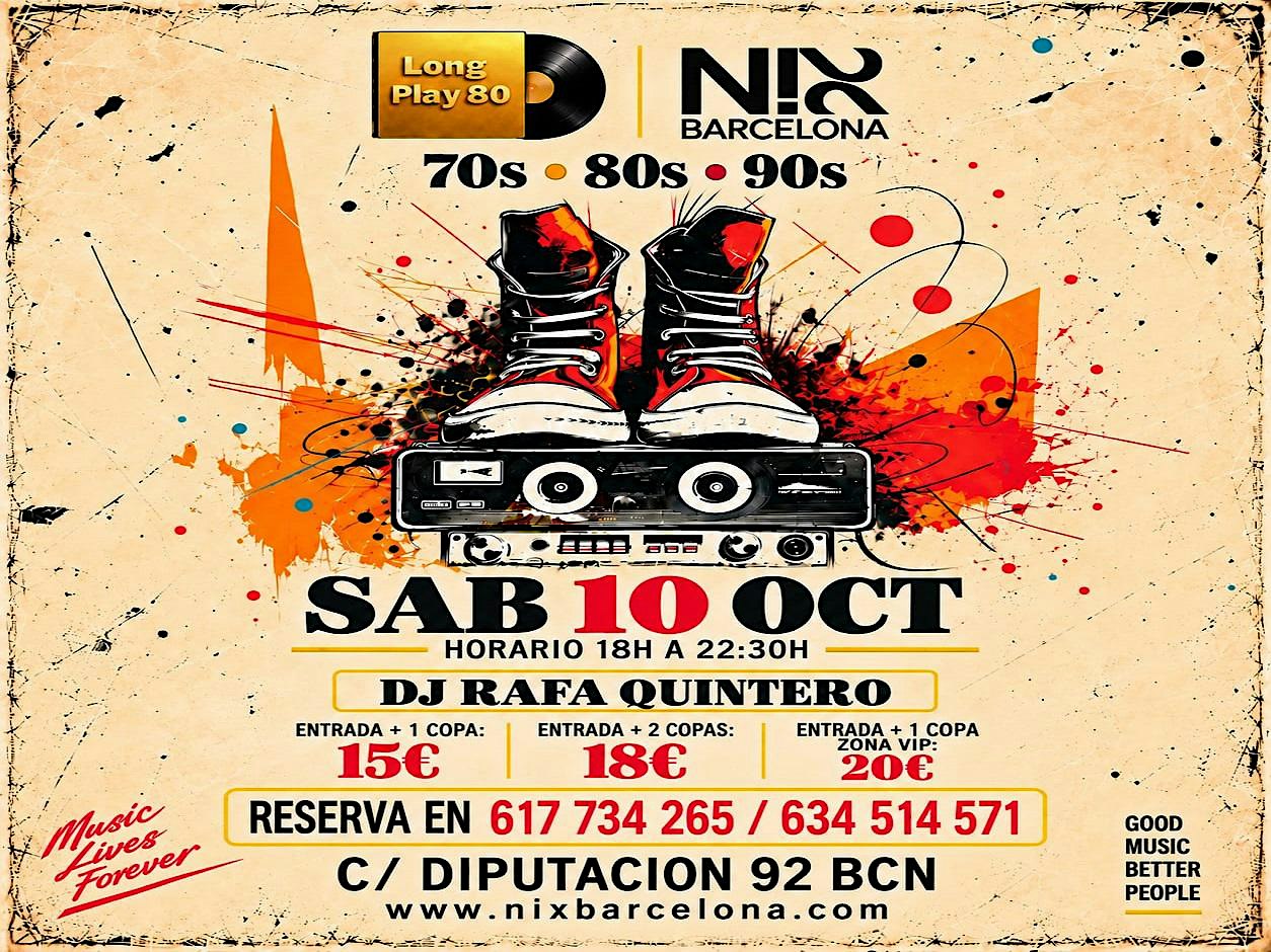 Tardeo 70s 80s 90s Long Play 80 en NIX BCN