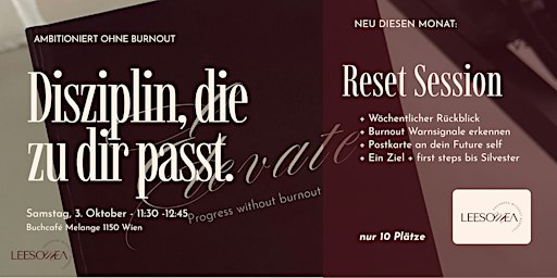 Reset Session :  Journaling-Runde im Buchcafé Melange