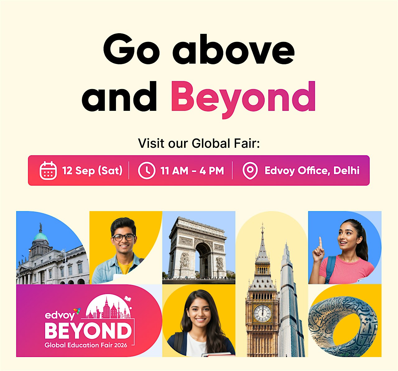 Edvoy Global Beyond Fair 2026: Delhi | Free Study Abroad Fair