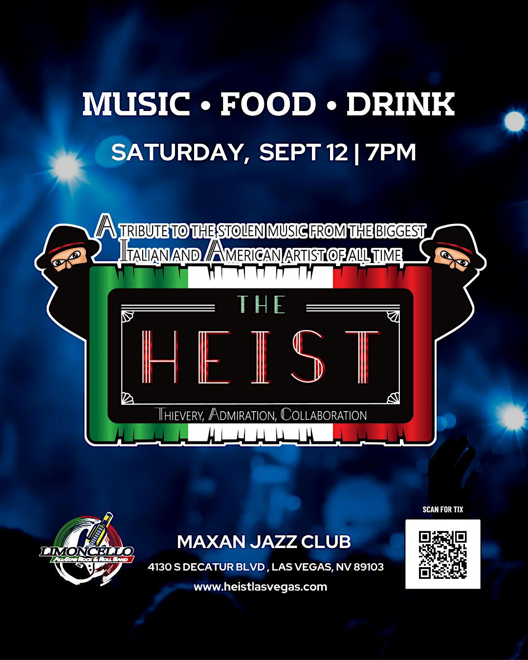 The Heist live on stage in Las Vegas at Maxan Jazz