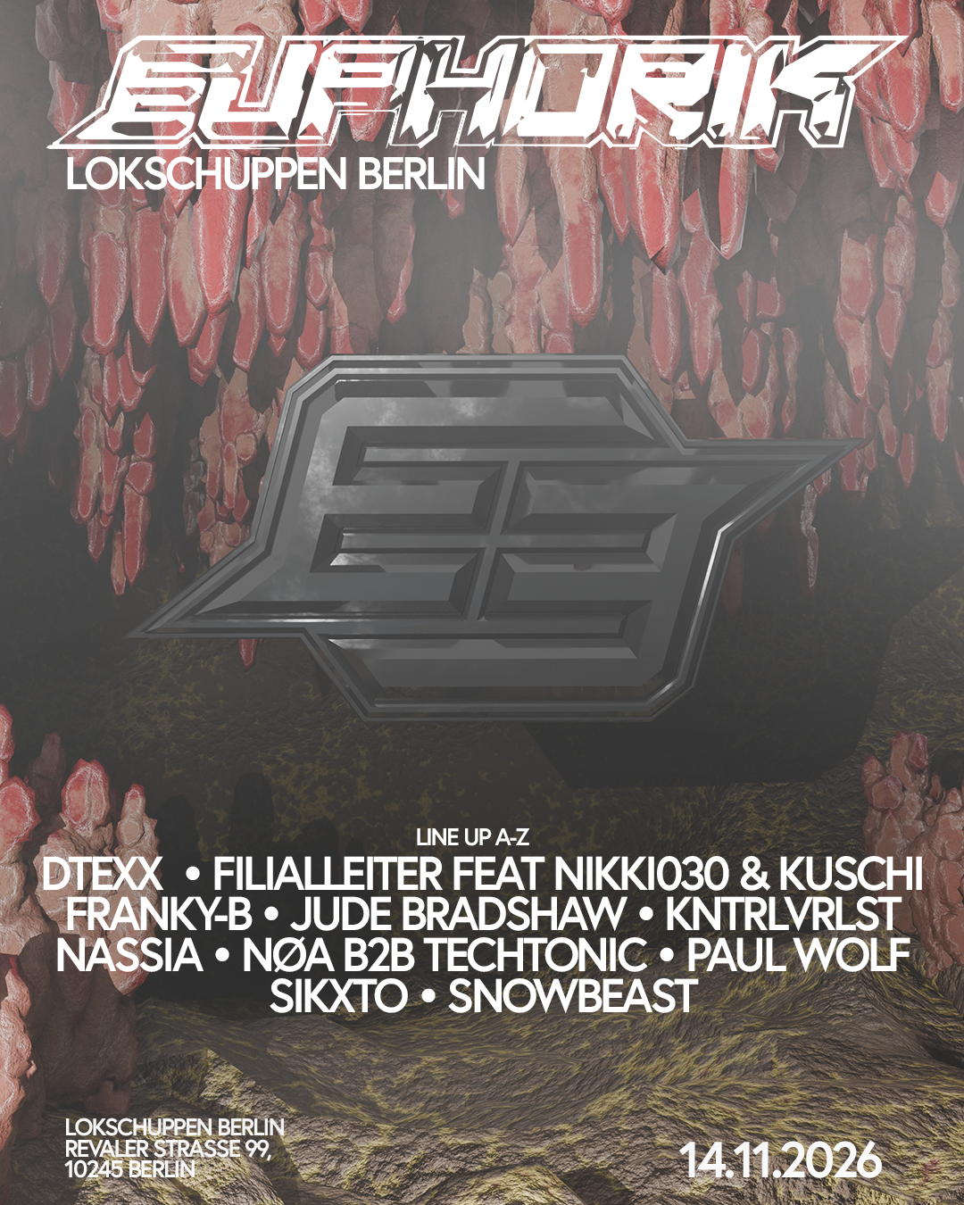 EUPHORIK pres. KNTRLVRLST, Franky B, Paul Wolf, NIKKI030 & KUSCHI