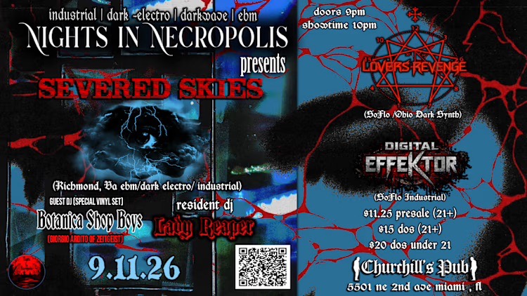 Nights In Necropolis Presents: Severed Skies (Va) & More!