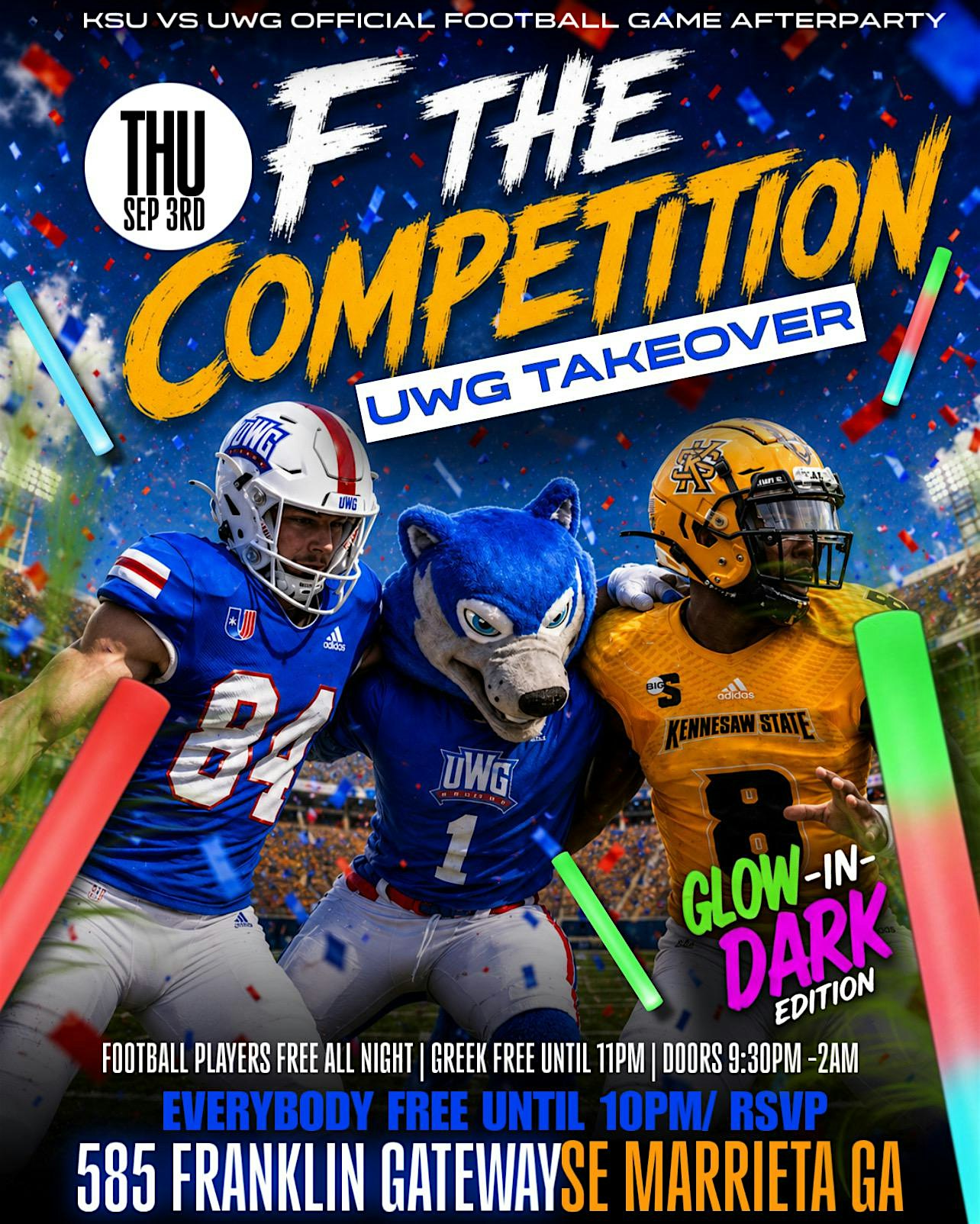 F~ THE COMPETITION ~UWG vs KSU OFFICIAL GAME AFTERPARTY