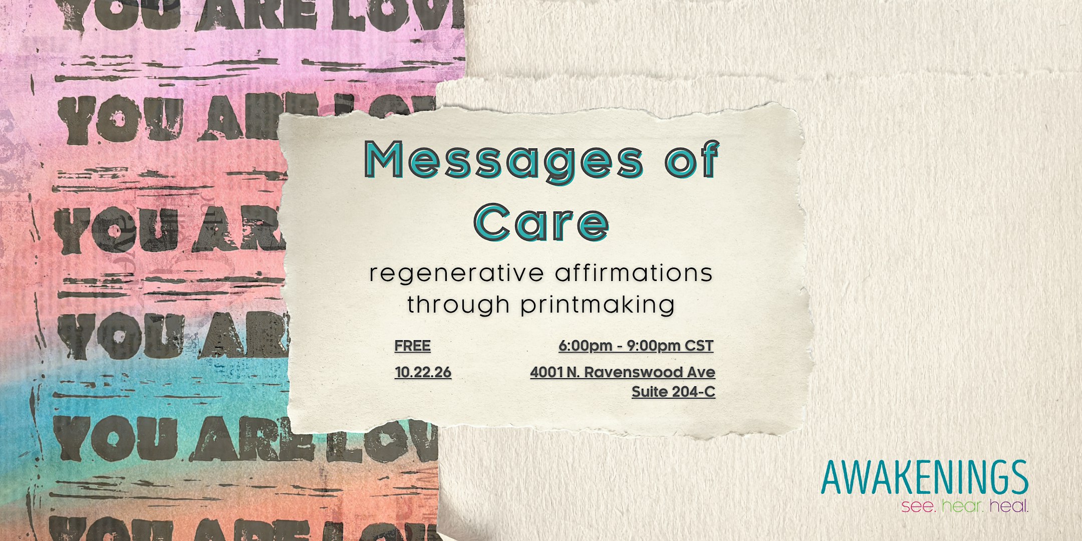 Messages of Care - Affirmations Through Printmaking