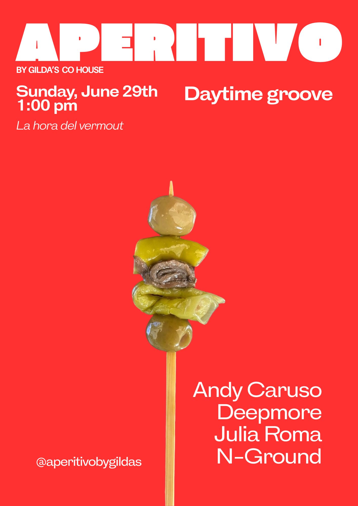 APERITIVO: Daytime groove