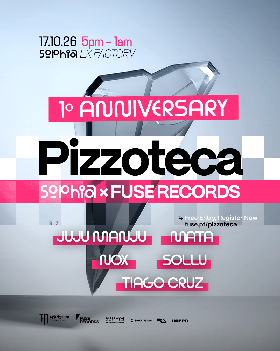 Fuse x Sophia: Pizzoteca 1st Anniversary (Free Entry)