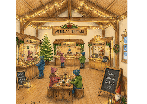 Kinder Kreativ Bastel & Adventsmarkt im Weihnachts-Stadl
