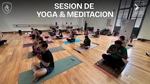 Sesión de yoga y meditación