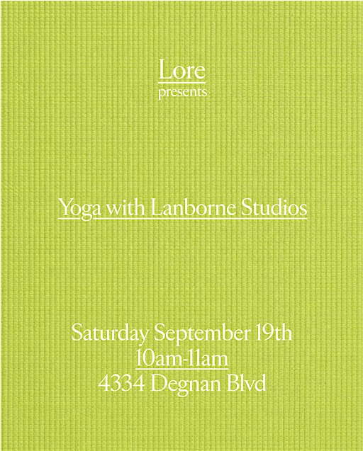 Yoga at Lore with Landborne Studios