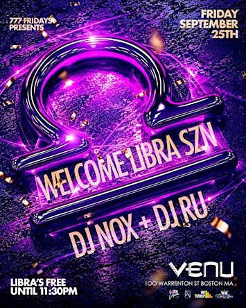 777 Fridays: Welcome Libra Szn (Elite Affairs)