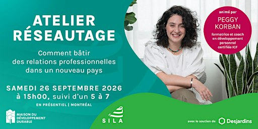 Atelier Réseautage SILA x Peggy Korban @ Maison du développement durable