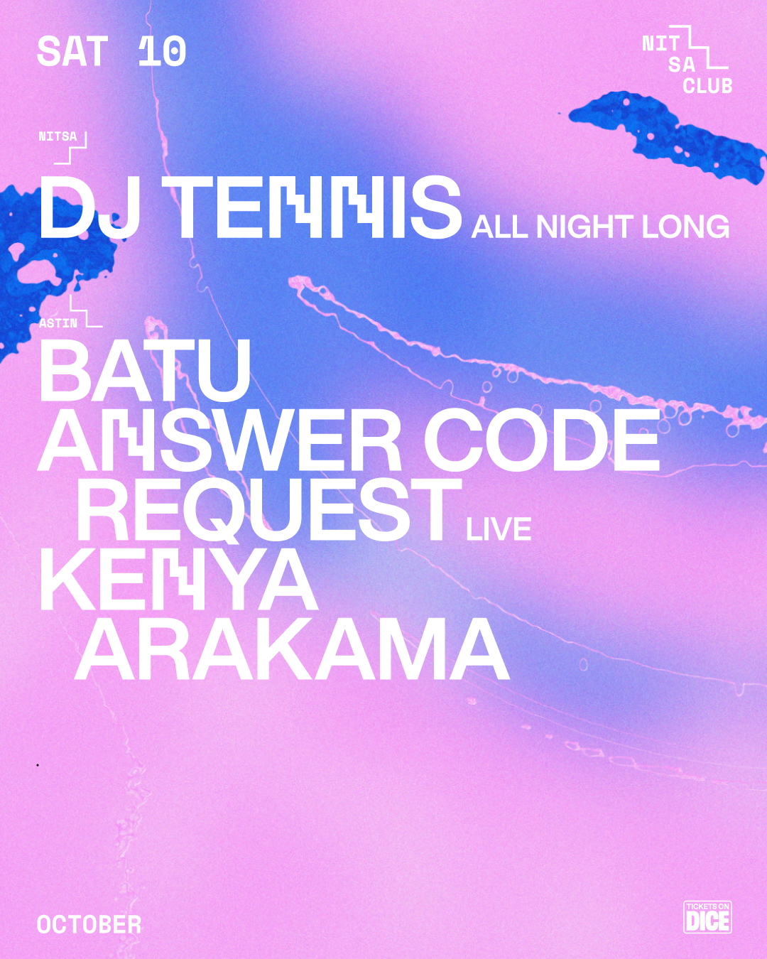 DJ Tennis All Night Long / Batu · Answer Code Request Live · Kenya Arakama