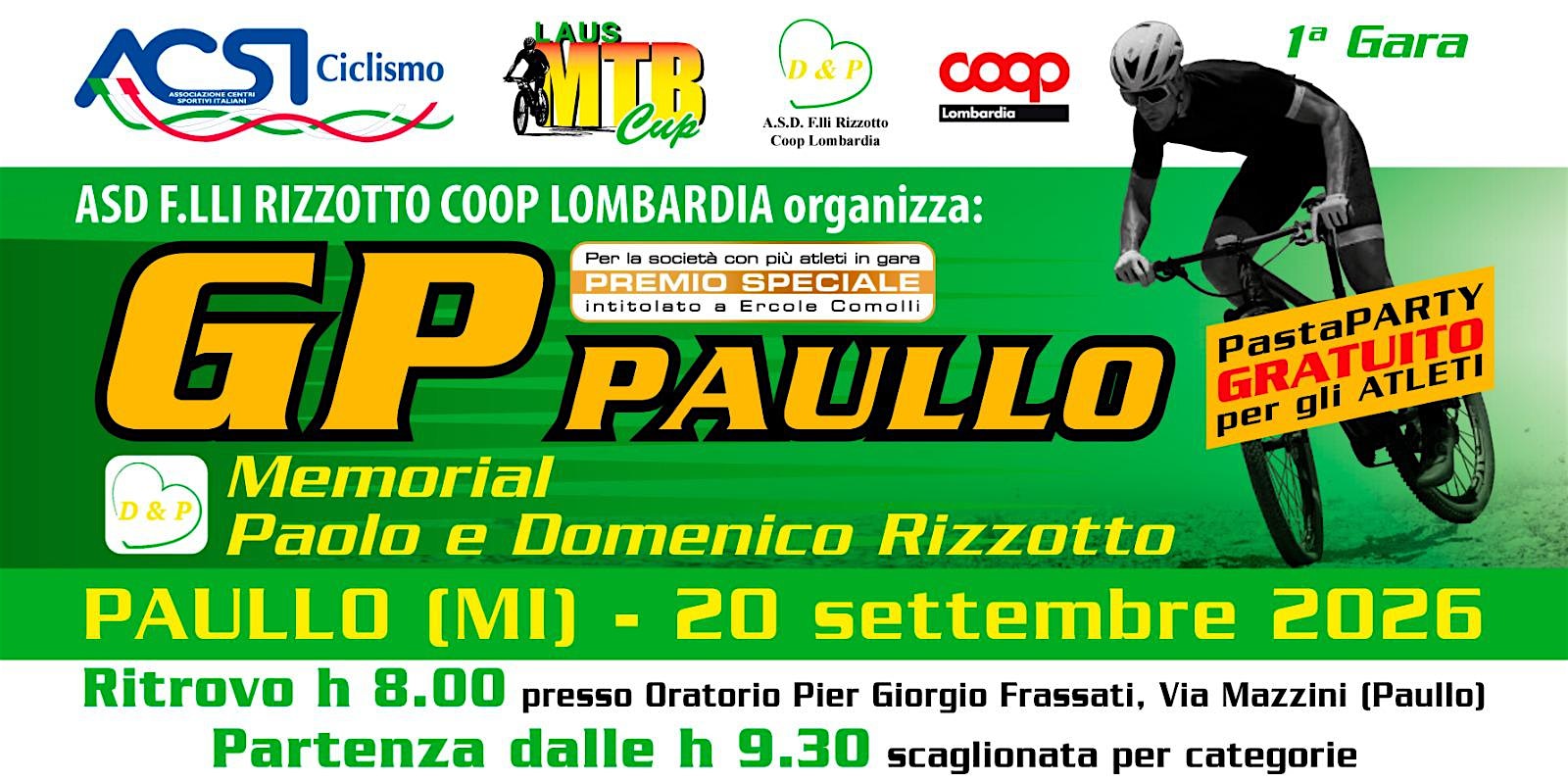 MEMORIAL PAOLO E DOMENICO RIZZOTTO - 1° TAPPA LAUS MTB CUP 2026