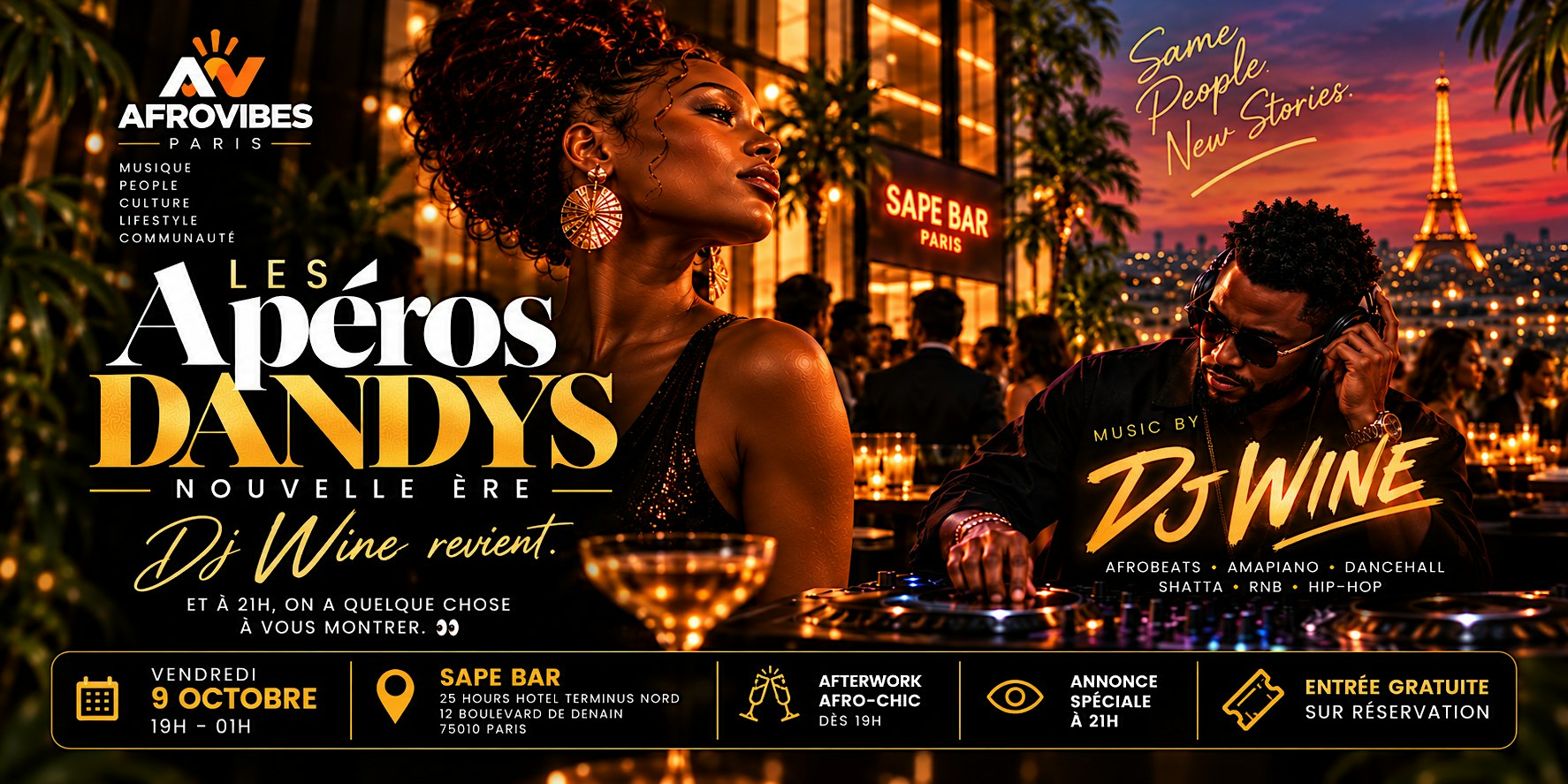Les Apéros Dandys  -  Nouvelle Ère · DJ Wine · Vendredi 9 Octobre