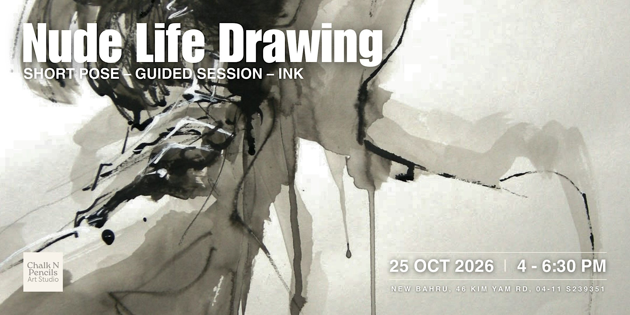 Nude Life Drawing: Short Pose – Guided Session – Ink