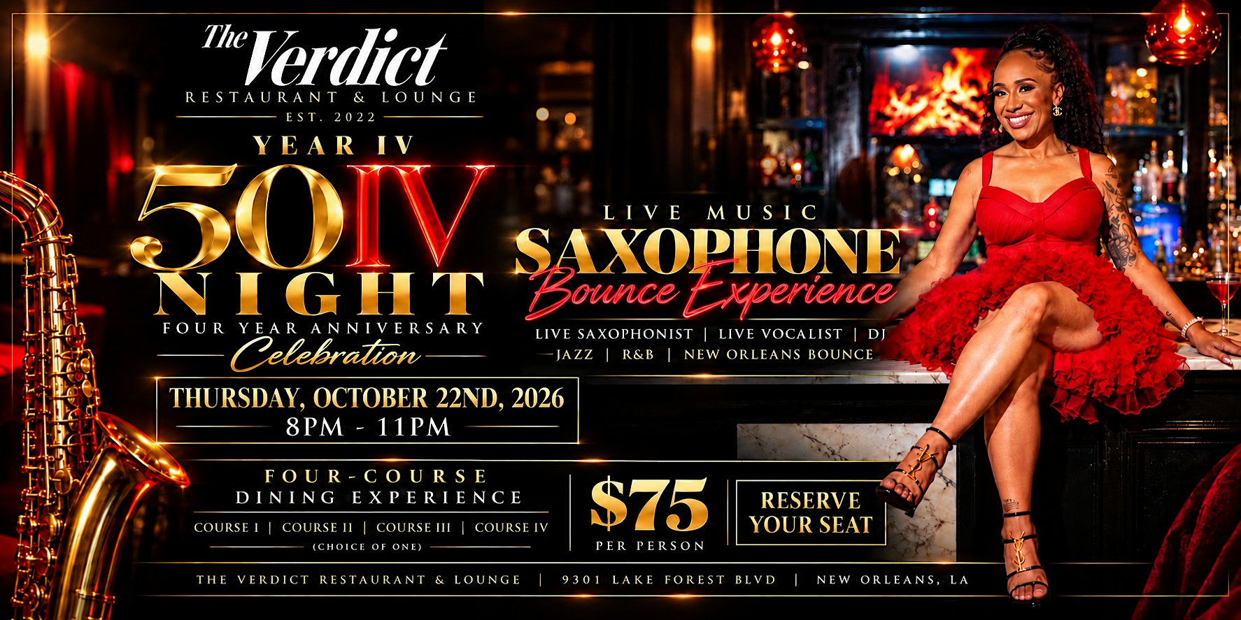 50IV Night: The Verdict's 4th Anniversary Saxophone Bounce Experience