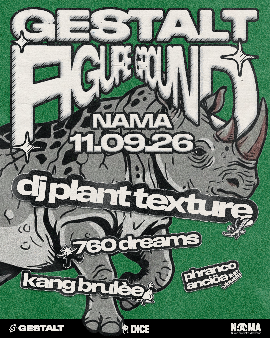 Gestalt pres. Figure Ground w/ DJ Plant Texture, 760 Dreams, Kang Brulèe