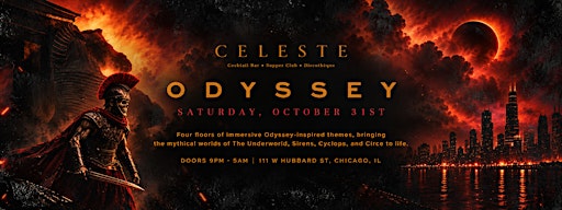 CELESTE HALLOWEEN PARTY: THE ODYSSEY (Saturday)