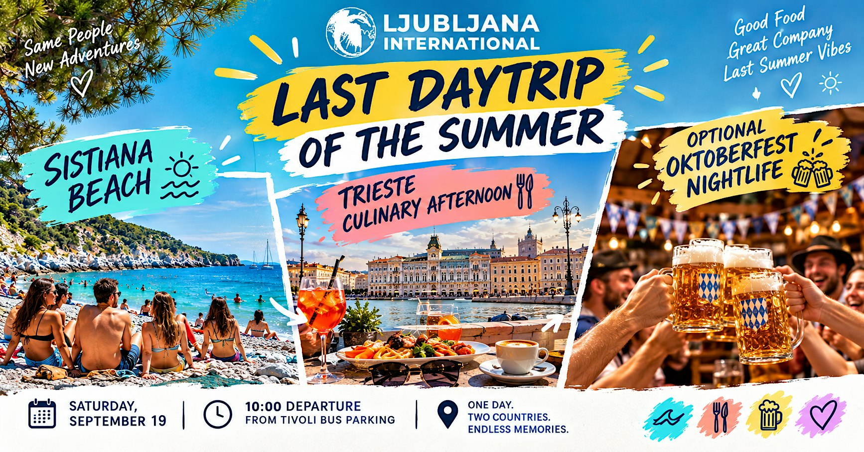 LJUBLJANA INTERNATIONAL: THE LAST DAY TRIP OF SUMMER ☀️