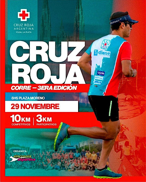 CRUZ ROJA CORRE 2026  - 10K / 3K - Plaza Moreno -  La Plata