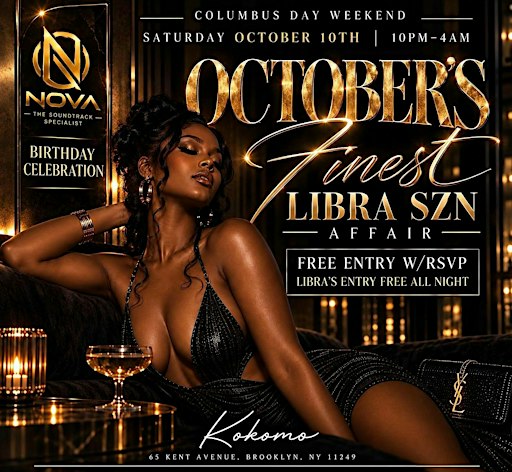 October's Finest: The Libra SZN Affair @ Kokomo Restaurant & Lounge NYC