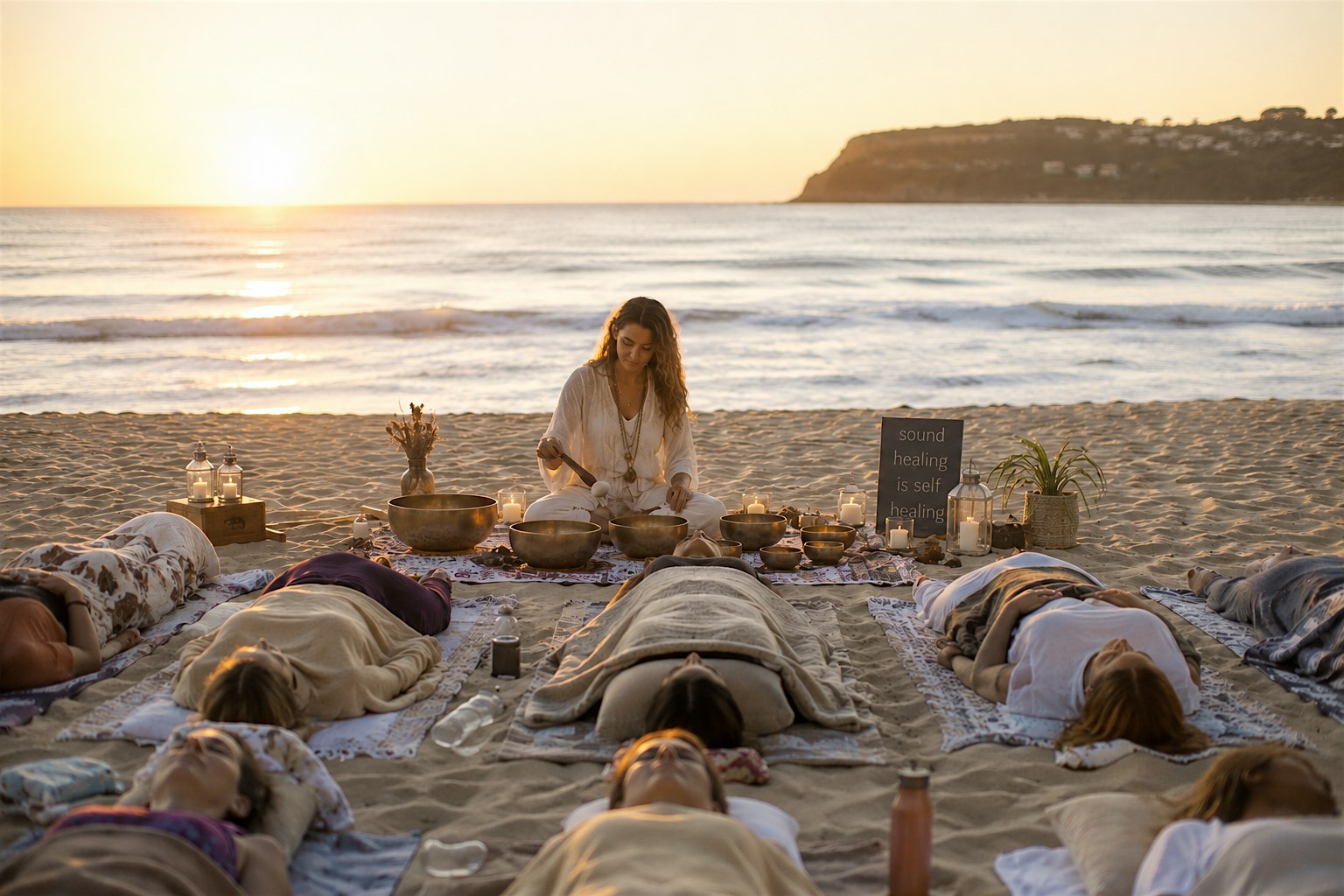 Sound healing With Tibetan bowls @ Balmoral Beach