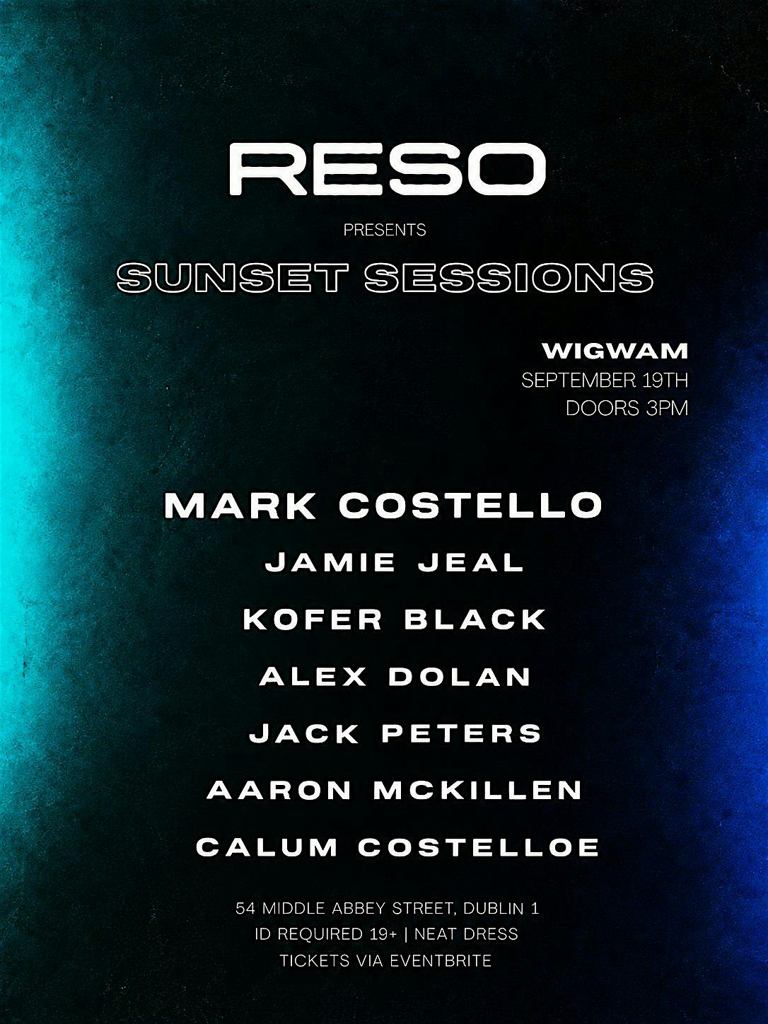 RESO presents: Sunset Sessions with Mark Costello