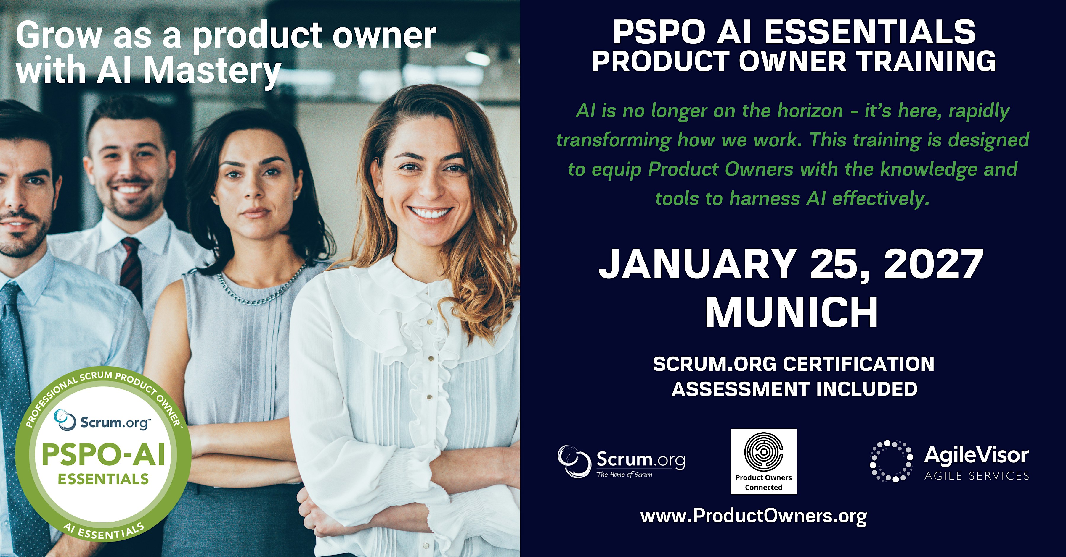 Product Owner - AI Essentials (PSPO-AIE). A Scrum.org Certified Training.