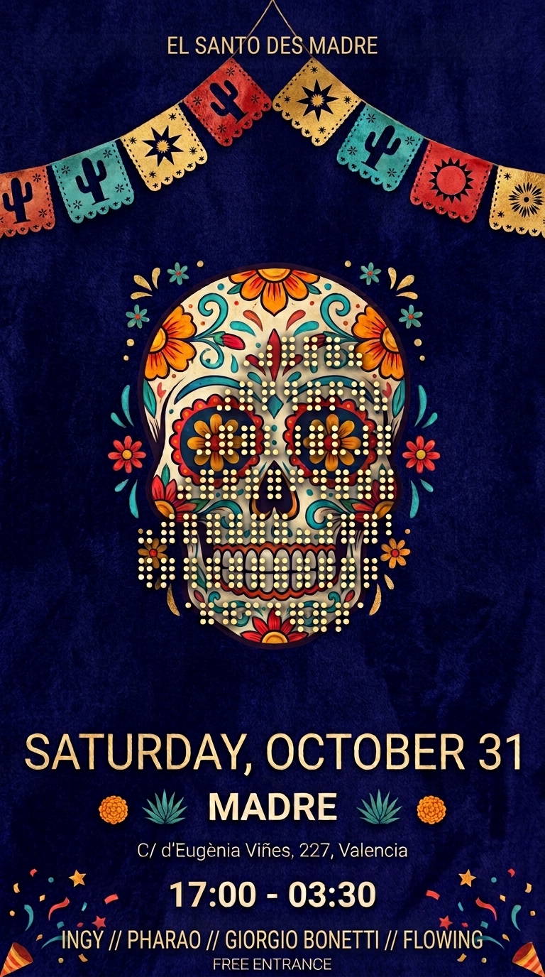 El Santo des Madre / Halloween with Flowing